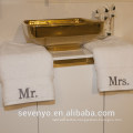 Authentic Hotel Personalized Mr and Mrs Cotton Hand Towels BT-109